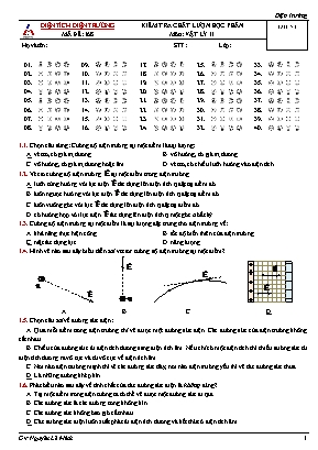 Bài kiểm tra chất lượng môn Vật lí Lớp 11 - Mã đề 168 - Nguyễn Lê Minh